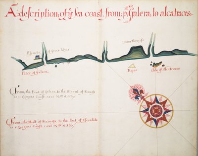 Description de la côte maritime de Galera à Alcatraces - William Hack