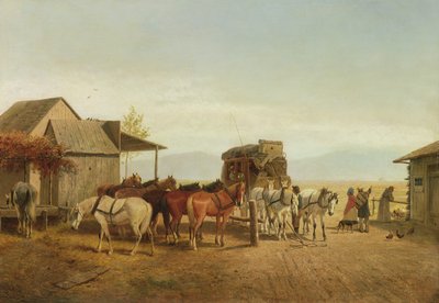 Arrêt de la diligence en Californie - William Hahn