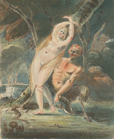 Amymone avec un satyre lubrique, 1770-80 - William Hamilton