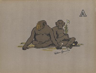 Lettre A, Anthropoïdes Esthétiques Adoptant des Attitudes Anormalement Apathiques - William Hammond