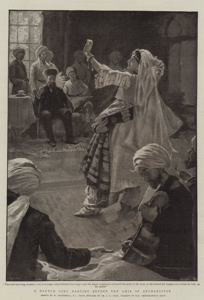 Une danseuse de Nautch devant l