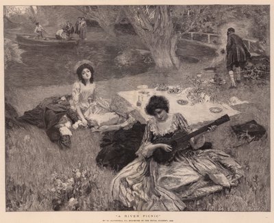 Pique-nique au bord de la rivière - William Hatherell