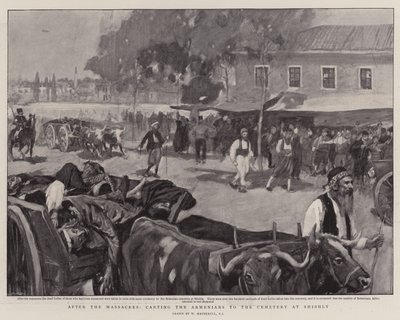 Après les massacres, transport des Arméniens au cimetière de Shishly - William Hatherell