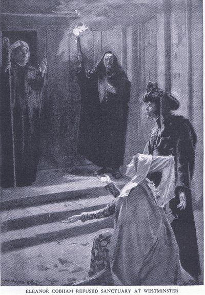Eleanor Cobham refusée au sanctuaire de Westminster, de l