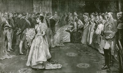 Le salon de Sa Majesté à Buckingham Palace, le moment de la présentation - William Hatherell