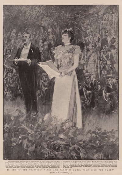 En aide au fonds des épouses et familles des officiers, Dieu sauve la reine - William Hatherell