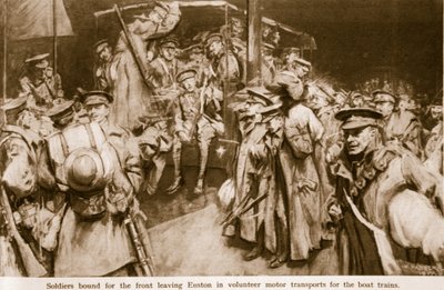 Scènes de joie poignante et de pathos aux grandes gares de Londres, 1914-19 - William Hatherell