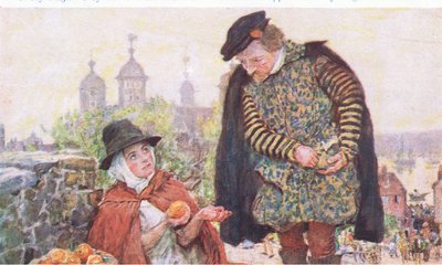 Shakespeare achète une orange à une femme sur Tower Hill, de My Magazine - William Hatherell