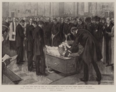 Les funérailles de Sir John Everett Millais, PRA, à la cathédrale Saint-Paul - William Hatherell