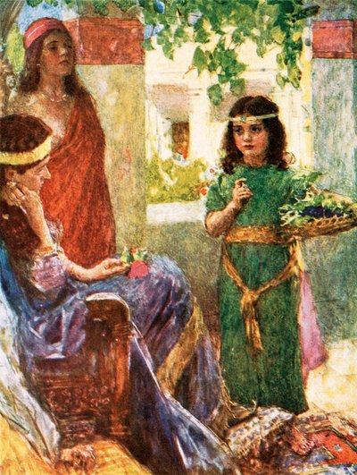 La Petite Servante de la femme de Naaman - William Hatherell