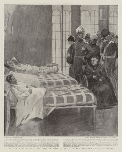 La Reine à Netley, Sa Majesté visitant les malades et les blessés du Soudan - William Hatherell