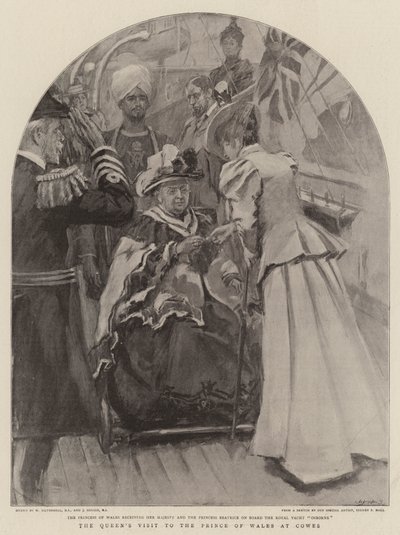 La Visite de la Reine au Prince de Galles à Cowes - William Hatherell