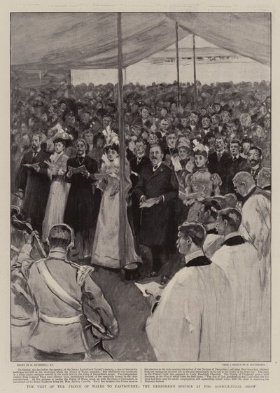 La visite du prince de Galles à Eastbourne, le service des bergers à l