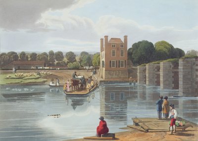 Bac de Datchet, près de Windsor, gravé par Robert Havell le Jeune (1793-1878) publié en 1818 - William Havell
