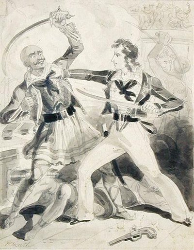 Officier naval américain résistant à une attaque tripolitaine - William Heath
