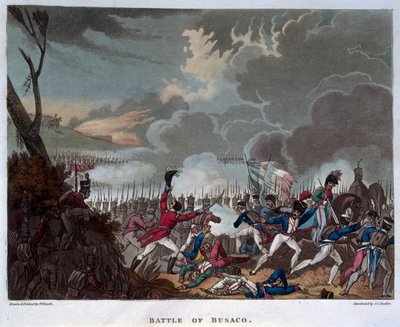 Bataille de Busaco le 27 septembre 1810, gravée par J.C. Stadler, publiée en 1818 - William Heath