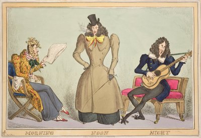 Matin, midi, soir, publié par Thomas McLean, Londres - William Heath