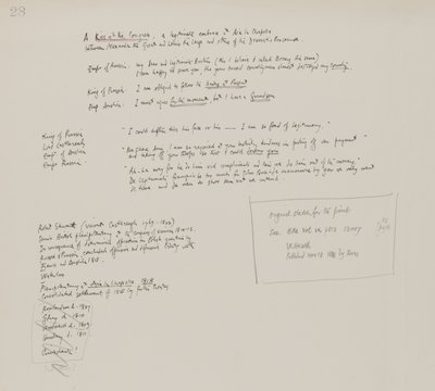 Notes accompagnant Un baiser au Congrès, 1818 - William Heath
