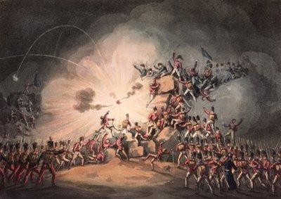 Assaut de Ciudad Rodrigo, 19 janvier 1813, aquatinte par Thomas Sutherland (aquatinte) - William Heath