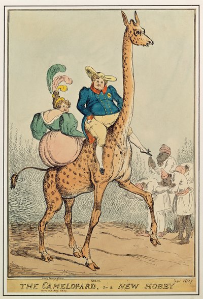 Le Camelopard, ou un nouveau passe-temps, 1827 - William Heath