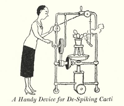 Un dispositif pratique pour enlever les épines des cactus - William Heath Robinson
