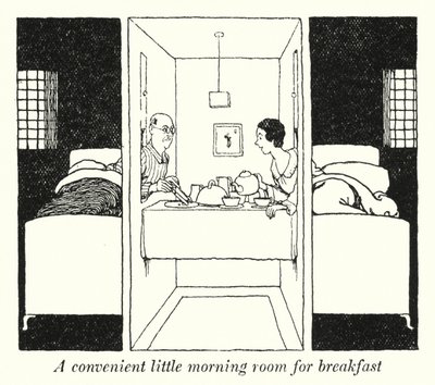 Une petite salle de petit-déjeuner pratique - William Heath Robinson