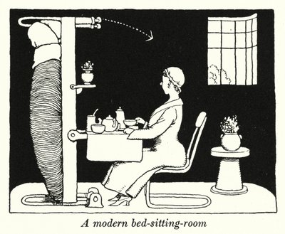 Une chambre-salon moderne - William Heath Robinson