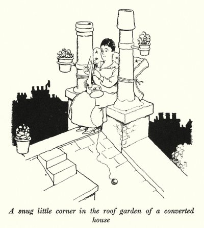 Un petit coin douillet dans le jardin sur le toit d