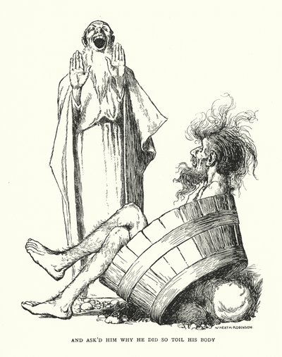 Et lui demanda pourquoi il fatiguait ainsi son corps - William Heath Robinson