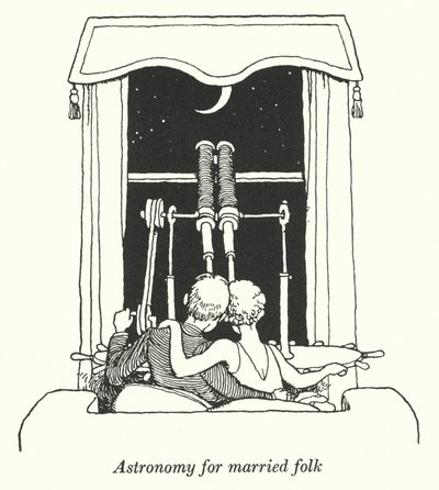 Astronomie pour les couples mariés (lithographie) - William Heath Robinson