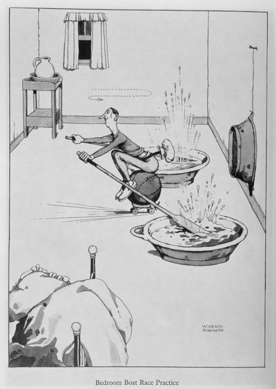 Entraînement de course de bateaux dans la chambre, illustration de 