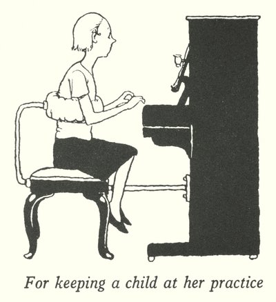 Pour garder un enfant à sa pratique (lithographie) - William Heath Robinson