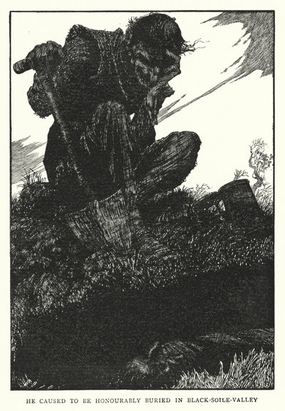 Il a fait enterrer honorablement dans la vallée de la Terre-Noire - William Heath Robinson