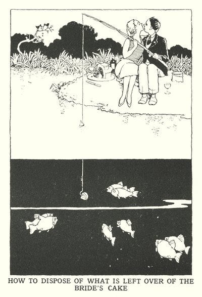 Comment disposer des restes du gâteau de la mariée (lithographie) - William Heath Robinson