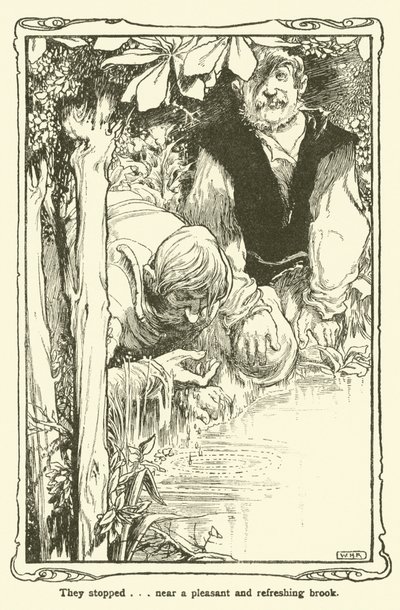 Illustration pour Don Quichotte (lithographie) - William Heath Robinson