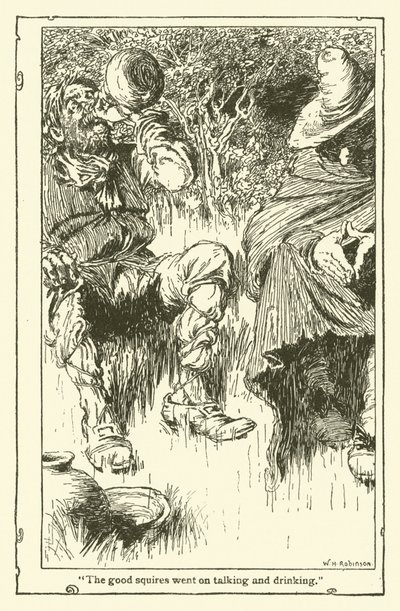 Illustration pour Don Quichotte (lithographie) - William Heath Robinson