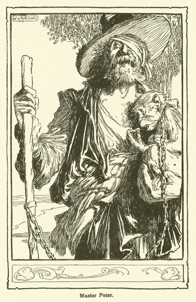 Illustration pour Don Quichotte (lithographie) - William Heath Robinson