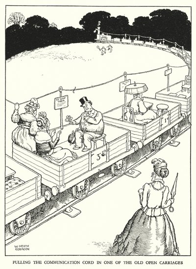 Illustration pour Railway Ribaldry par W Heath Robinson - William Heath Robinson