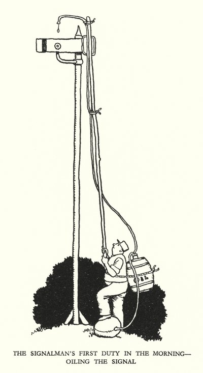 Illustration pour Railway Ribaldry par W Heath Robinson - William Heath Robinson