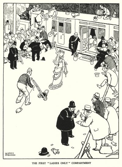 Illustration pour Railway Ribaldry par W Heath Robinson - William Heath Robinson