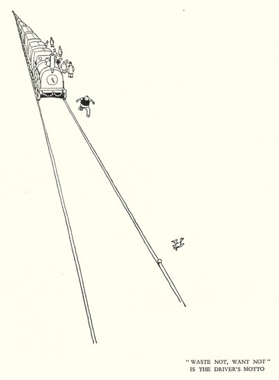 Illustration pour Railway Ribaldry par W Heath Robinson - William Heath Robinson
