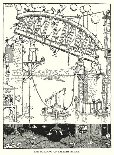 Illustration pour Railway Ribaldry par W Heath Robinson - William Heath Robinson
