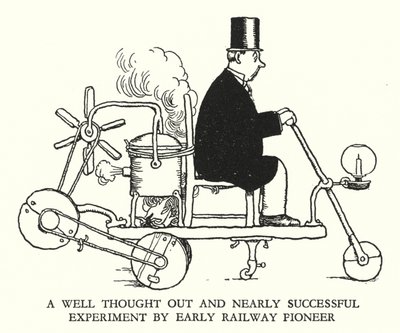 Illustration pour Railway Ribaldry par W Heath Robinson - William Heath Robinson