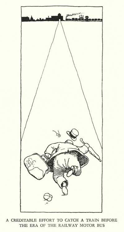 Illustration pour Railway Ribaldry par W Heath Robinson - William Heath Robinson