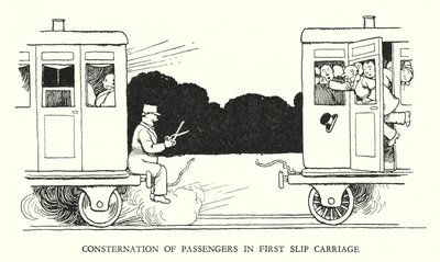 Illustration pour Railway Ribaldry par W Heath Robinson - William Heath Robinson
