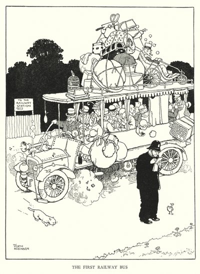 Illustration pour Railway Ribaldry - William Heath Robinson