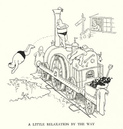 Illustration pour Railway Ribaldry par W Heath Robinson - William Heath Robinson