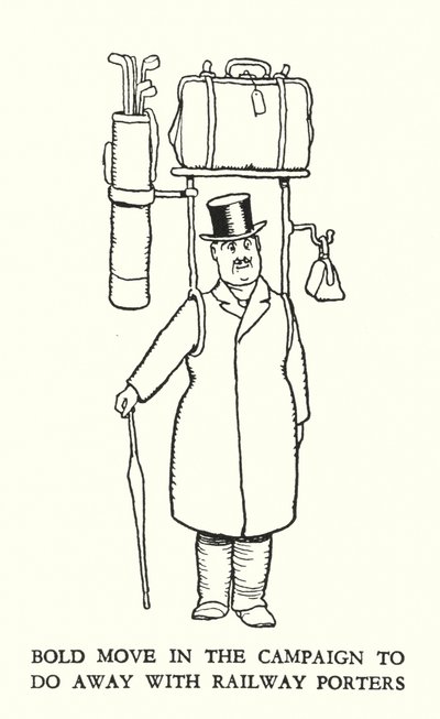 Illustration pour Railway Ribaldry par W Heath Robinson - William Heath Robinson