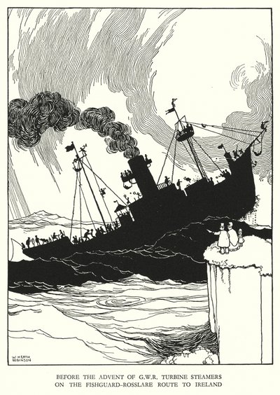 Illustration pour Railway Ribaldry par W Heath Robinson - William Heath Robinson