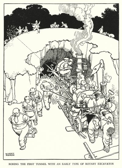 Illustration pour Railway Ribaldry par W Heath Robinson - William Heath Robinson